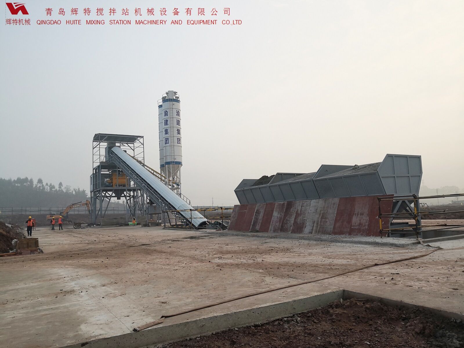 輝特混凝土攪拌站HZS120---保障工作人員安全，實(shí)現(xiàn)模塊化理念