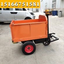 省時省人工！電動手推式工程翻斗車 手推車工地水泥砂漿運輸車