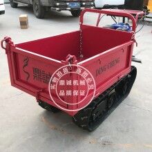 可人騎電動三輪翻斗車 混凝土沙石轉(zhuǎn)運車 手推式履帶運輸車